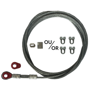 Swaged thimbled Ø12 mm (0,47 in) wire rope - 2 solid thimbles made to ...