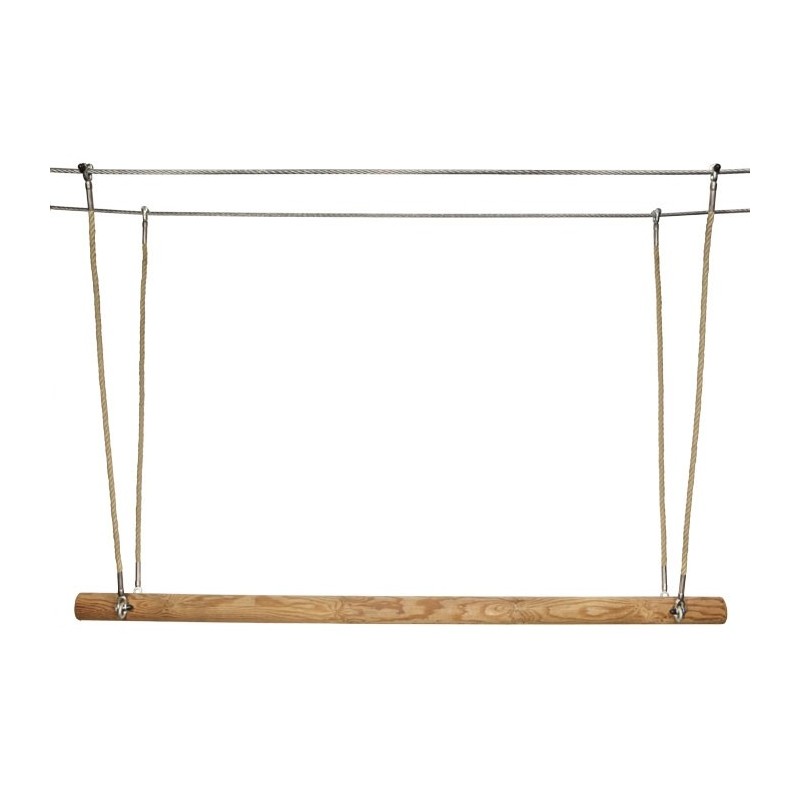 Suspended log Ø80 mm (3,15 in) x 3 m (9,84 ft) with 4 ropes 2,20 m (7